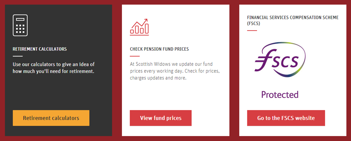 Scottish Widows website